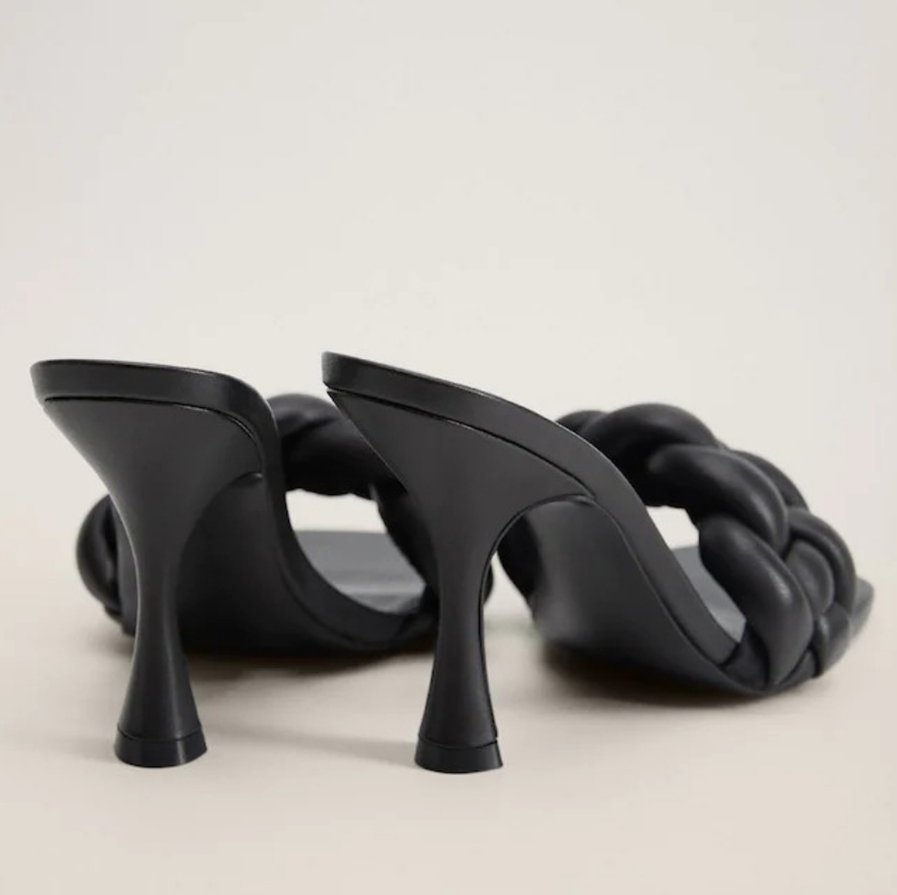 MANGO Leather Braided mules - Picture 5 of 7